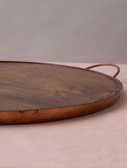Wooden and copper tray-Story Of India
