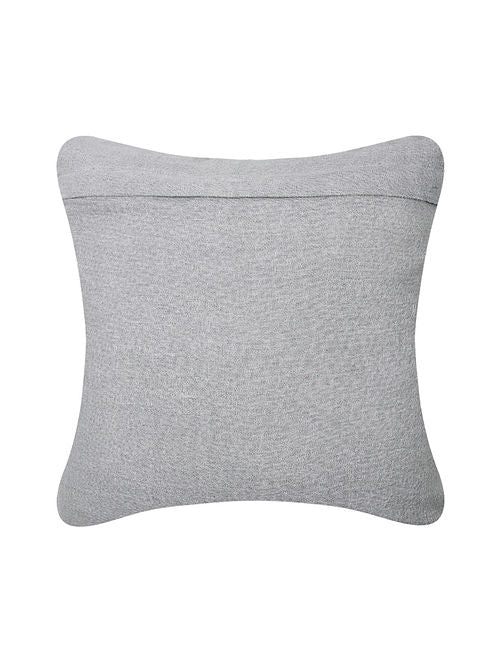 Grey Scallop Cushion Cover-Story Of India