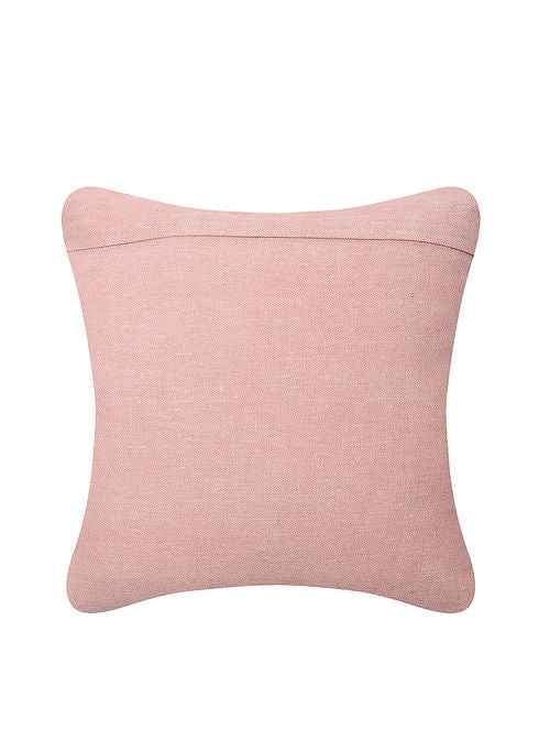 Dusty Rose Scallop Cushion Cover-Story Of India