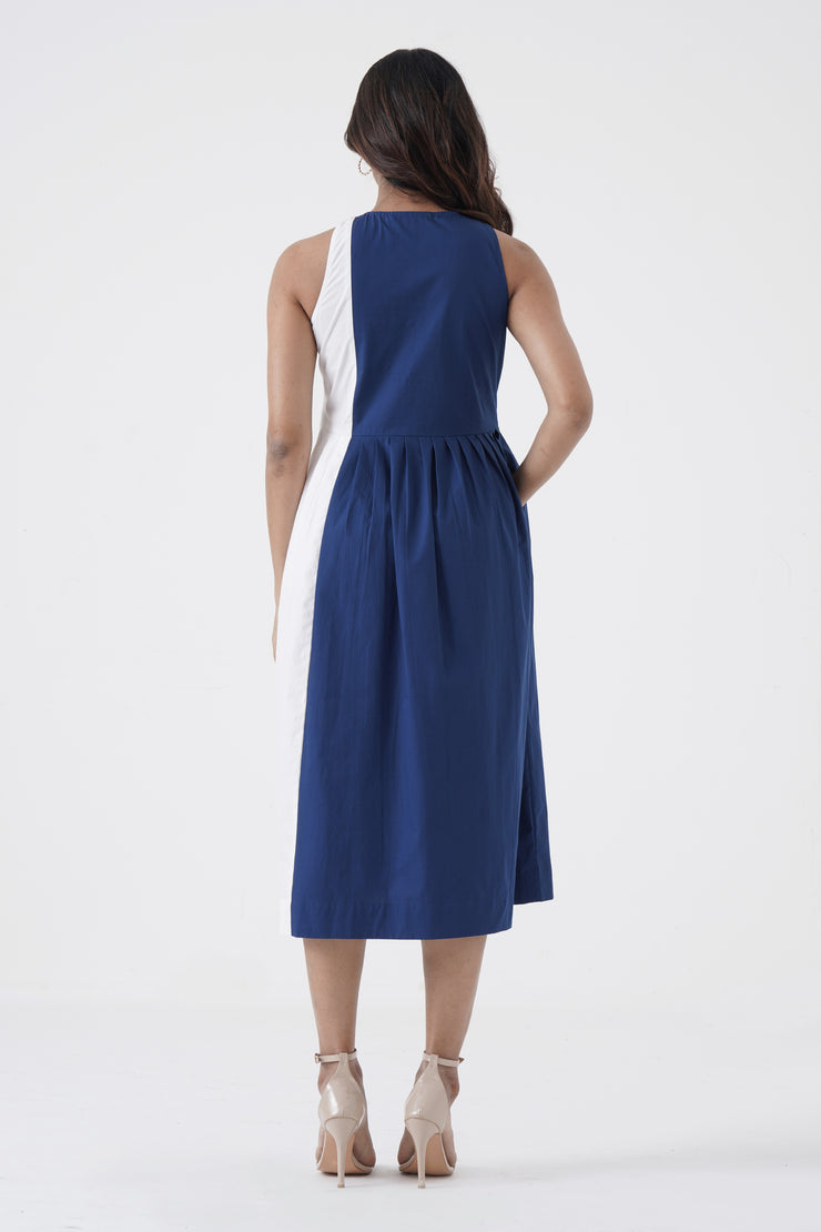 Pleated dress - Blue