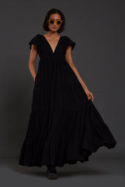 Black Tiered Gown