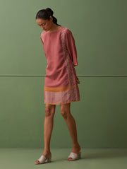 Rachida Hand-Embroidered Dress - Terra