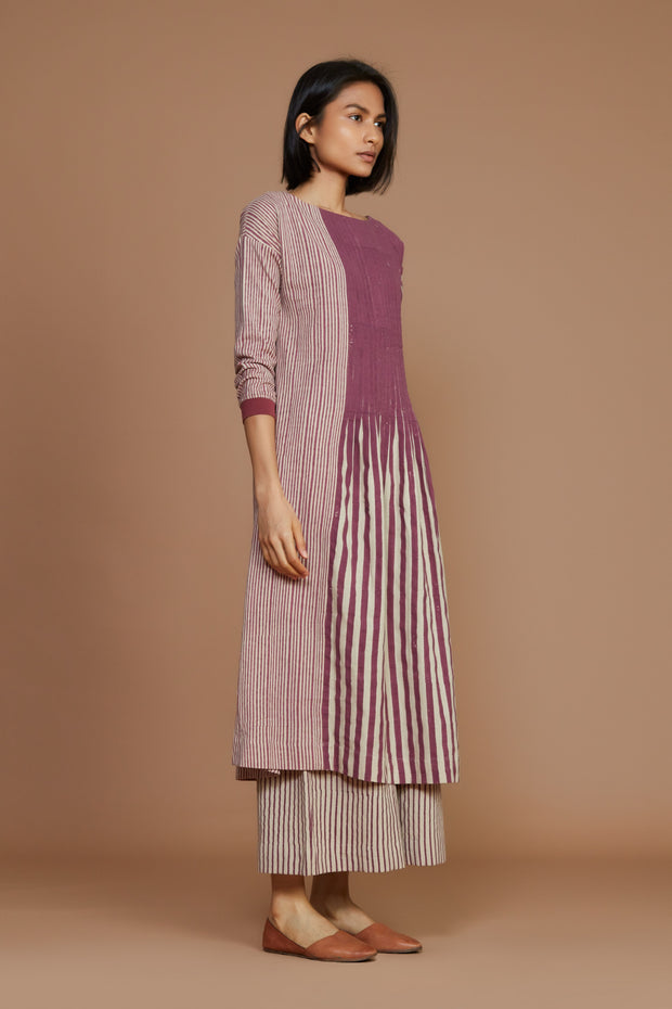 Ivory with mauve Striped RE pants