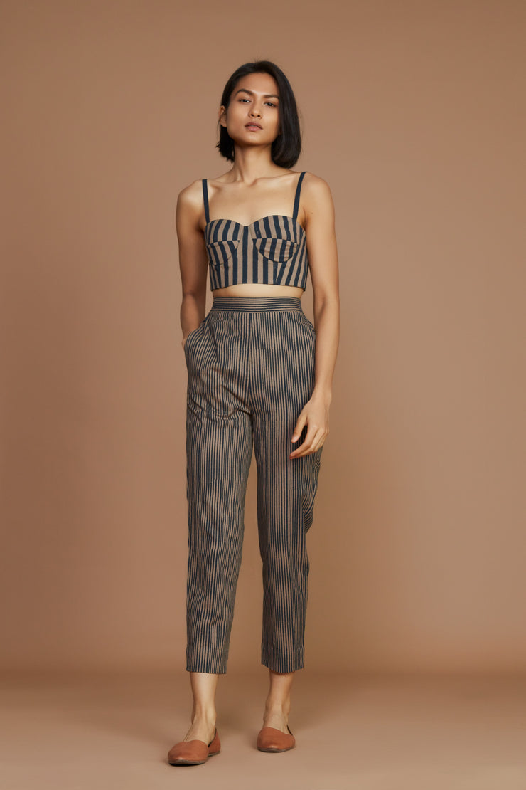 Brown with Charcoal Striped SE Pants