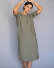 Olive Cocoon Dress