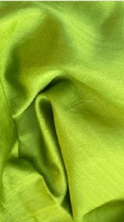 Leaf green silk satin blouse fabric