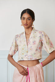 Amore Champagne Mulberry Silk Blouse
