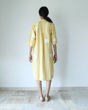 Yellow Polka Shirt Dress